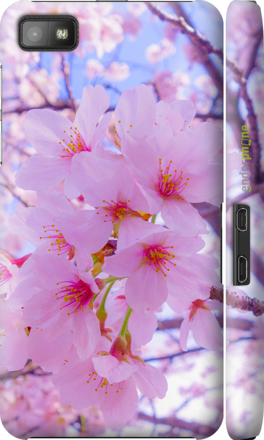 3D пластиковый глянцевый чехол Сакура для Blackberry Z10 - 6029c-392 изображение 