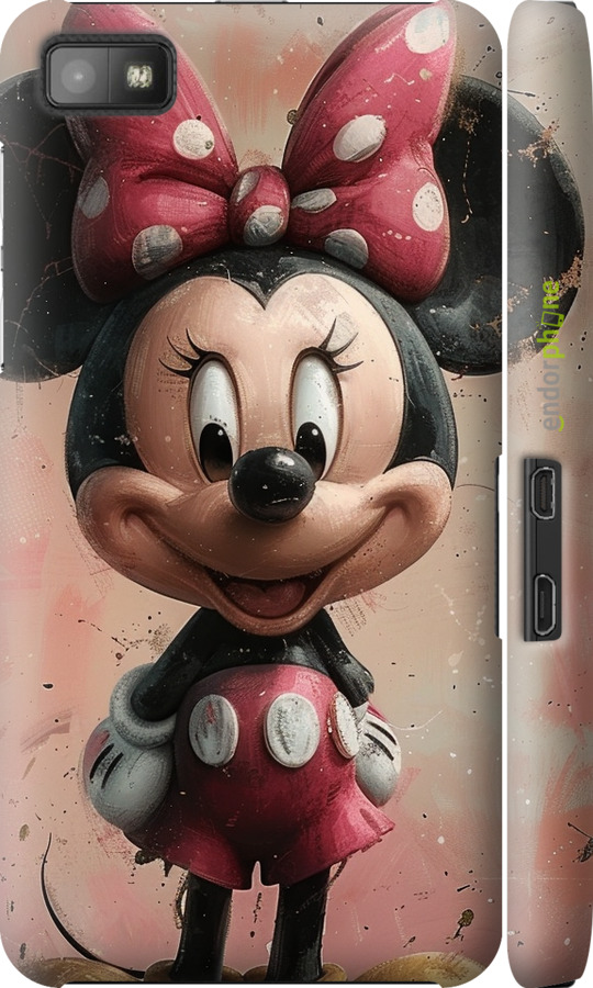 3D пластиковый глянцевый чехол Minnie Mouse для Blackberry Z10 - 6054c-392 изображение 