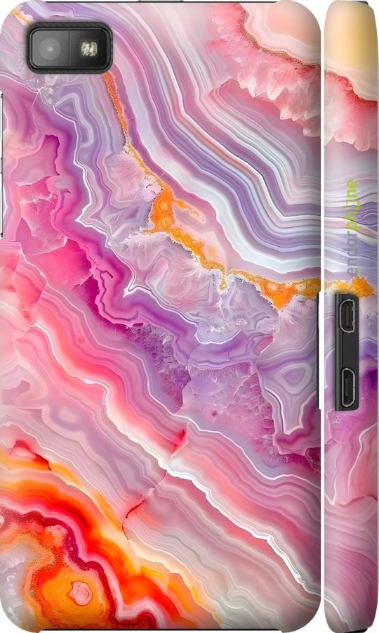 3D пластиковый глянцевый чехол Мрамор 2 для Blackberry Z10 - 6307c-392 изображение 