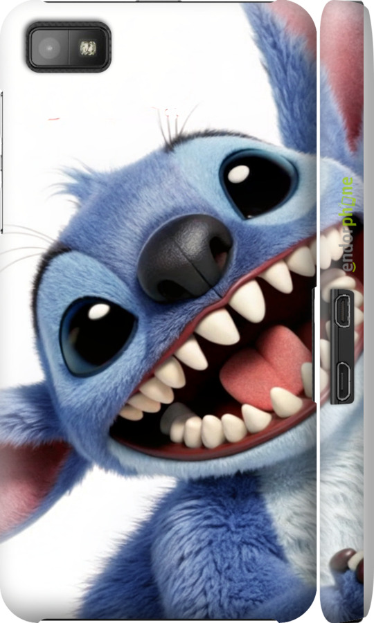 3D пластиковый глянцевый чехол Стич для Blackberry Z10 - 6684c-392 изображение 