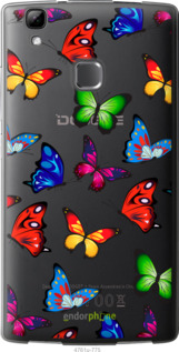 Силиконовый чехол Красочные мотыльки для Doogee X5 max PRO - 4761u-955 изображение 