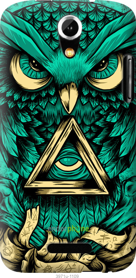 Силиконовый чехол Сова Арт-тату для Doogee Y100X - 3971u-1109 изображение 