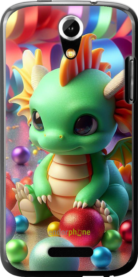 Силиконовый чехол Веселый дракончик для Doogee Y100X - 5812u-1109 изображение 