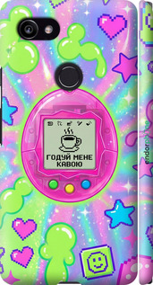 3D пластиковый матовый чехол 'Y2K Aesthetic Retro Pet: Годуй мене кавою' для Google PixeL 2 XL изображение 5