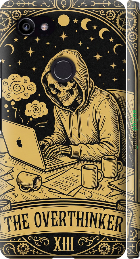 3D пластиковый матовый чехол The Overthinker для Google PixeL 2 XL - 6774m-1643 изображение 