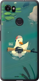 2D пластиковый чехол Уточка с автоматом для Google PixeL 2 XL - 6356t-1643 изображение 