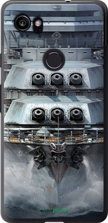 Силиконовый чехол Линкор, world of tanks, wargaming, военный корабль для Google PixeL 2 XL - 6453u-1643 изображение 