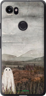 2D пластиковий чехол Самотій привид на фоні гір для Google PixeL 2 XL - 6486t-1643 изображение 