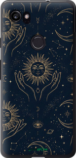 2D пластиковий чехол Celestial Harmony: Sun & Moon Gold Mystic Pattern для Google PixeL 2 XL - 6778t-1643 изображение 