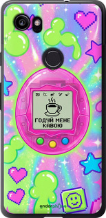 Силиконовый чехол Y2K Aesthetic Retro Pet: Годуй мене кавою для Google PixeL 2 XL - 6784u-1643 изображение 