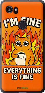 Силиконовый чехол Funny Cat для Google PixeL 2 XL - 6786u-1643 изображение 