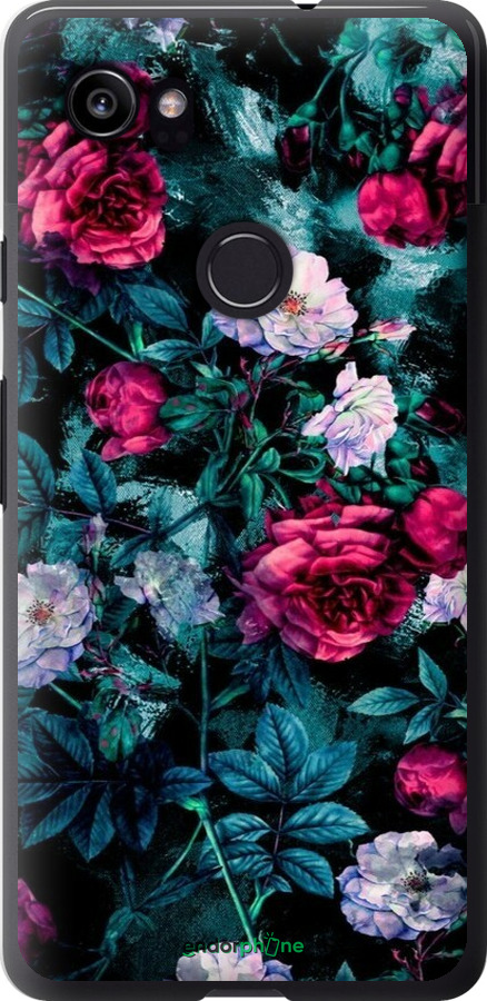 2D пластиковый чехол Сад и розы для Google PixeL 2 XL - 6483t-1643 изображение 