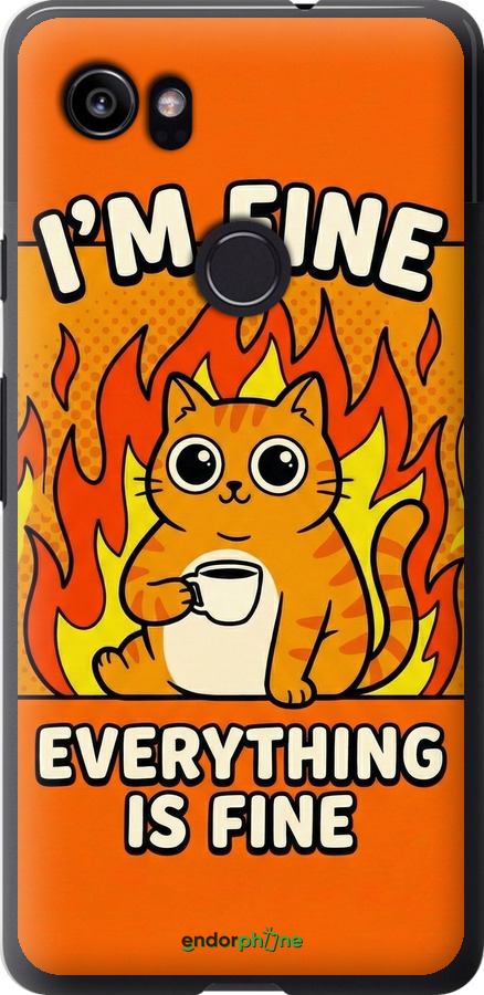 Силиконовый чехол Funny Cat для Google PixeL 2 XL - 6786u-1643 изображение 