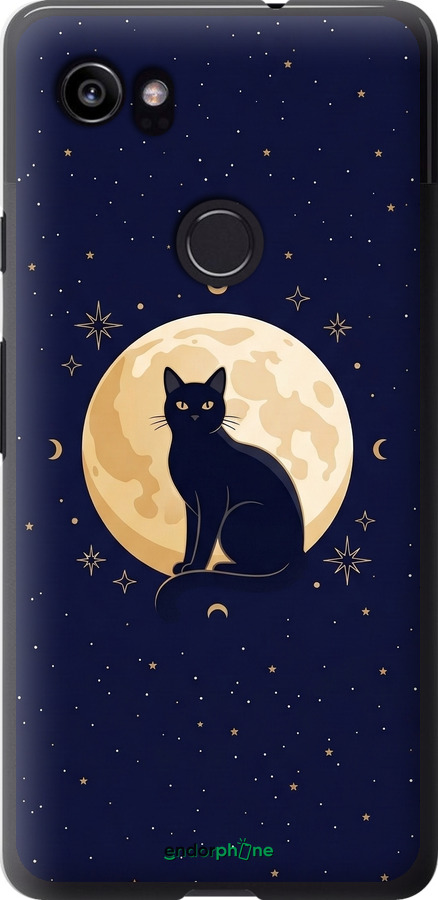 2D пластиковый чехол Cute Cat Celestial/Witchy для Google PixeL 2 XL - 6787t-1643 изображение 