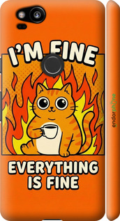 3D пластиковый матовый чехол 'Funny Cat' для Google Pixel 2 изображение 5