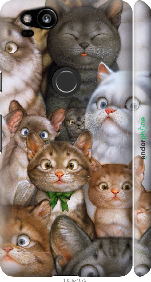

3D пластиковий матовий чохол "Коти" для Google Pixel 2