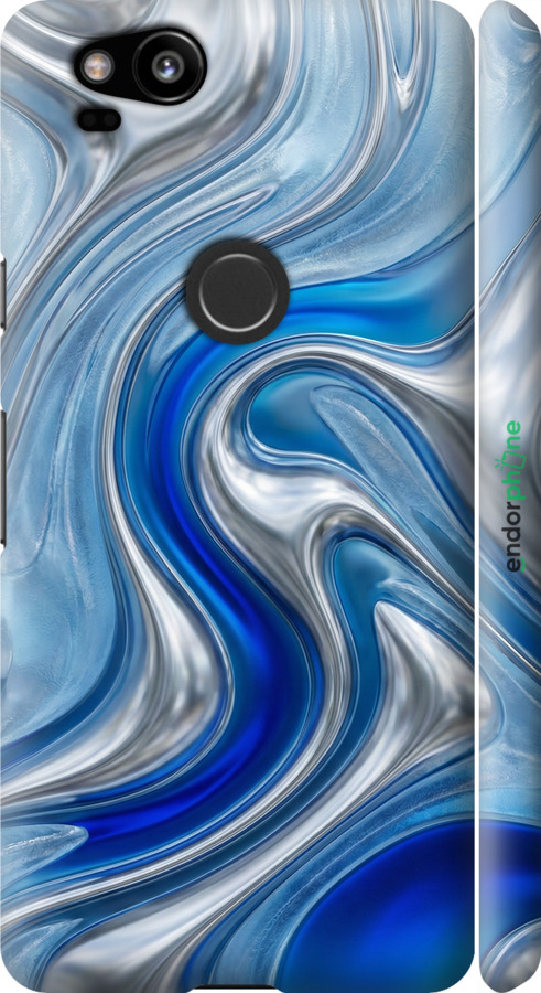 3D пластиковый матовый чехол Liquid Chrome для Google Pixel 2 - 6781m-1075 изображение 
