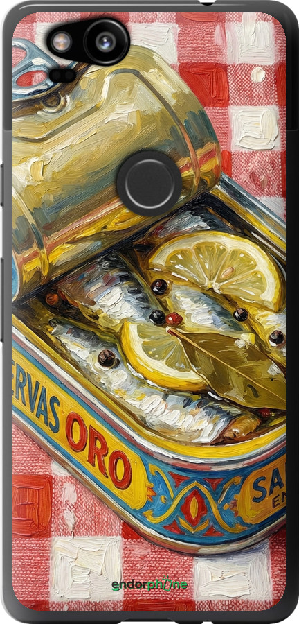 2D пластиковый чехол Vintage Sardine Tin Phone для Google Pixel 2 - 6772t-1075 изображение 