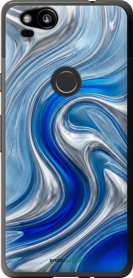 2D пластиковый чехол Liquid Chrome для Google Pixel 2 - 6781t-1075 изображение 