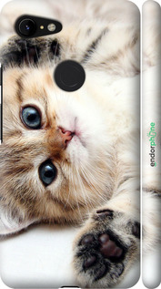 3D пластиковий матовий чехол Котик для Google Pixel 3 XL - 6024m-1523 изображение 
