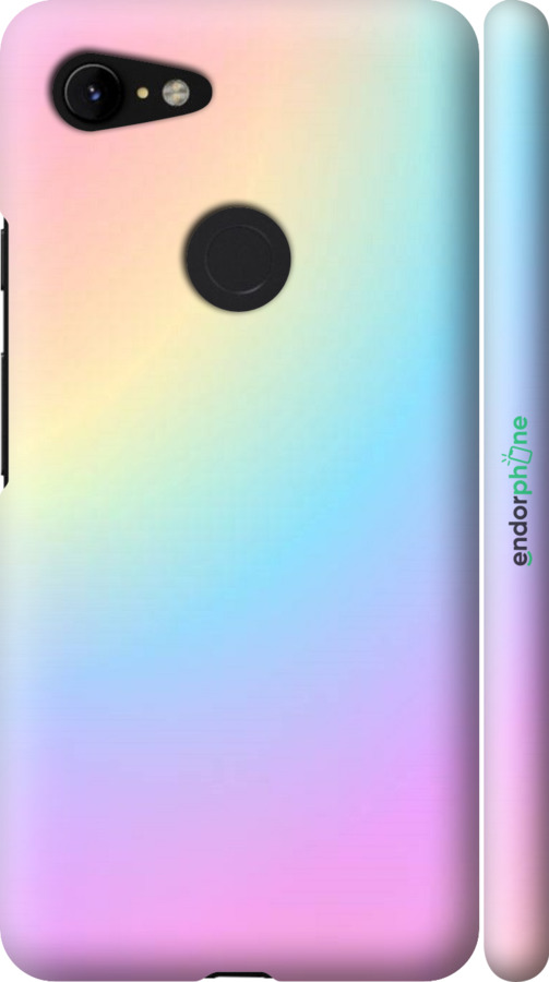 

3D пластиковий матовий чохол "Веселка 2" для Google Pixel 3 XL, Рожевий