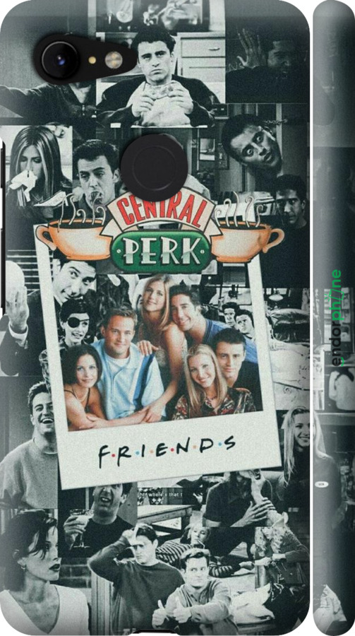 3D пластиковий матовий чехол Друзі для Google Pixel 3 XL - 6276m-1523 изображение 