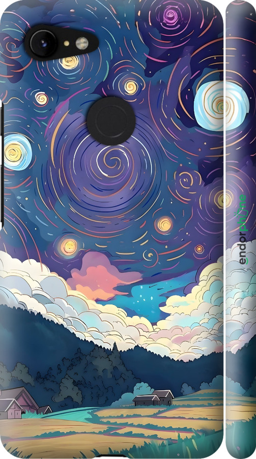 3D пластиковый матовый чехол Креативный арт для Google Pixel 3 XL - 6322m-1523 изображение 