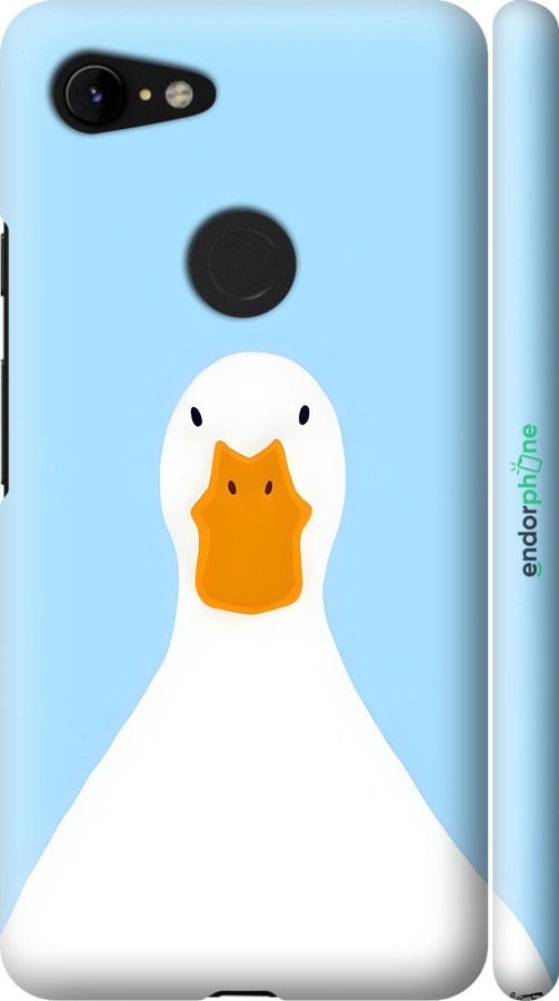 3D пластиковий матовий чехол Гусак для Google Pixel 3 XL - 6350m-1523 изображение 