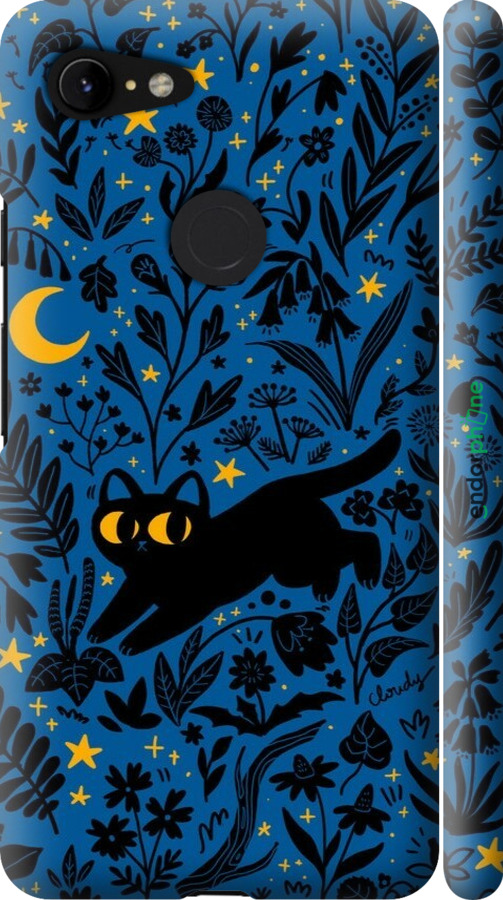 3D пластиковий матовий чехол Літня ніч для Google Pixel 3 XL - 6472m-1523 изображение 