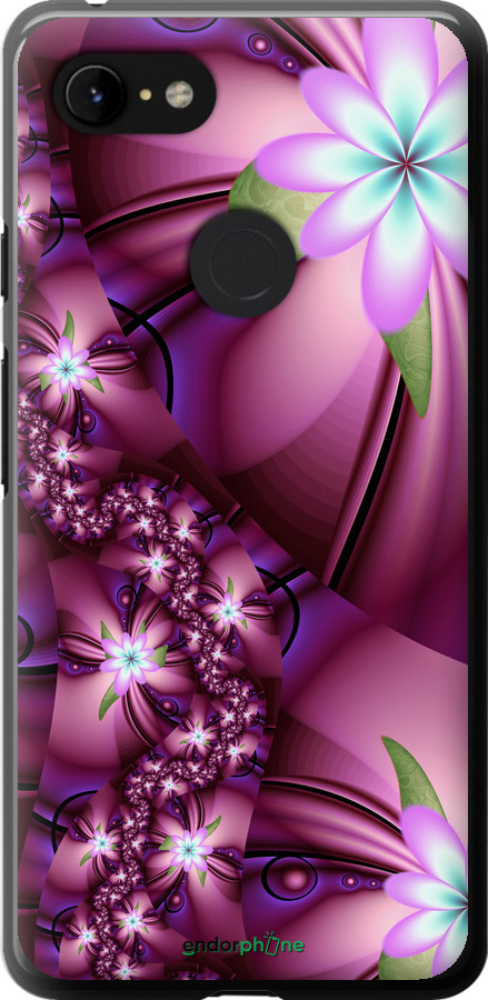 

Силіконовий чохол "Квіткова мозаїка" для Google Pixel 3 XL, Рожевий