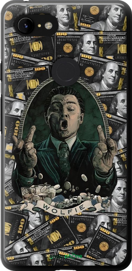 2D пластиковий чехол Волк с валл стрит для Google Pixel 3 XL - 6287t-1523 изображение 