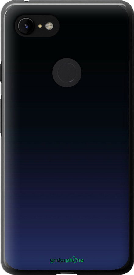 2D пластиковый чехол Градиент в тёмно - синем стиле для Google Pixel 3 XL - 6542t-1523 изображение 