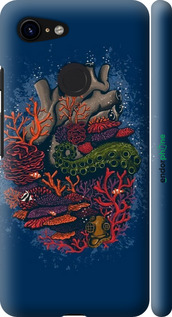 3D пластиковый матовый чехол Сердце моря для Google Pixel 3 - 6506m-1528 изображение 