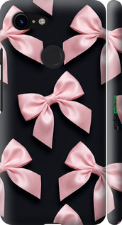 3D пластиковый матовый чехол Coquette Ribbons Dark Coquette для Google Pixel 3 - 6767m-1528 изображение 