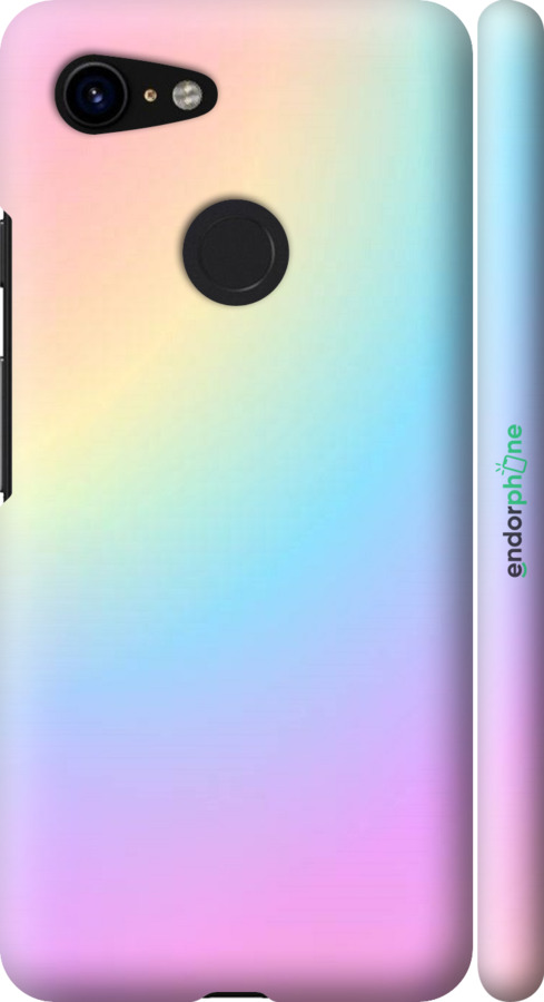

3D пластиковий матовий чохол "Веселка 2" для Google Pixel 3, Рожевий