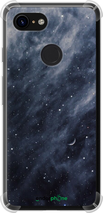 Силикон с усиленными углами чехол Голубые облака, Голубая луна для Google Pixel 3 - 6398sp-1528 изображение 