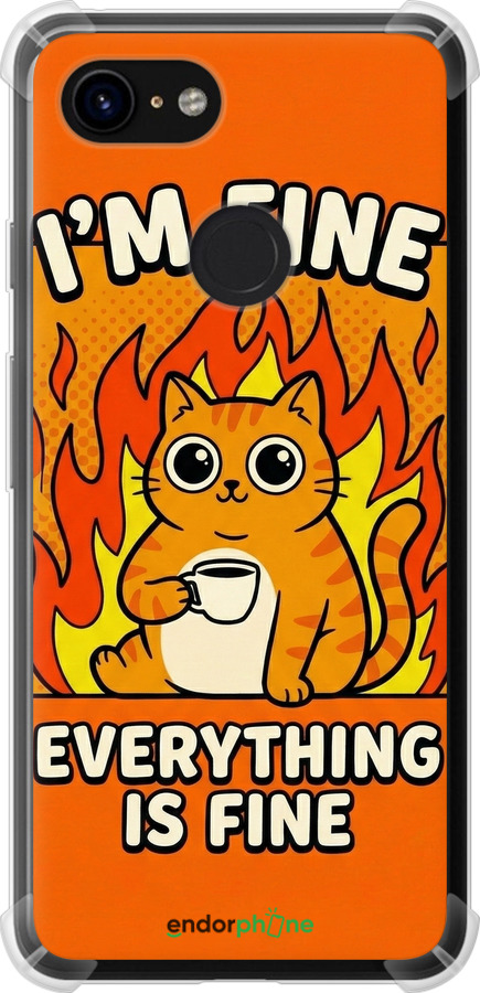 Силикон с усиленными углами чехол Funny Cat для Google Pixel 3 - 6786sp-1528 изображение 