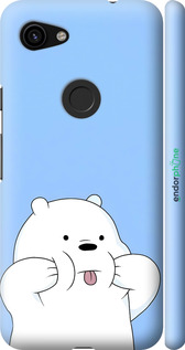 3D пластиковый матовый чехол Милый мишка для Google Pixel 3a XL - 6357m-1713 изображение 