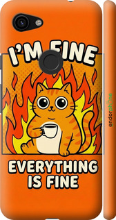 3D пластиковый матовый чехол Funny Cat для Google Pixel 3a XL - 6786m-1713 изображение 