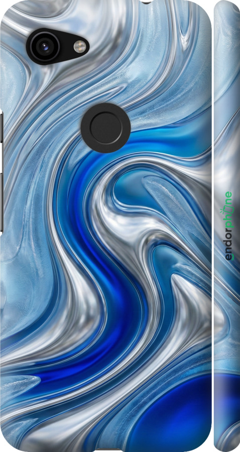 3D пластиковый матовый чехол Liquid Chrome для Google Pixel 3a XL - 6781m-1713 изображение 