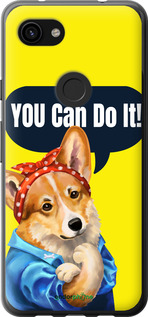 Силиконовый чехол чехол с корги You Can Do It для Google Pixel 3a XL - 6184u-1713 изображение 