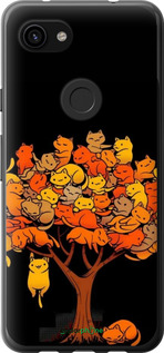 Силиконовый чехол Дерево и котики для Google Pixel 3a XL - 6516u-1713 изображение 