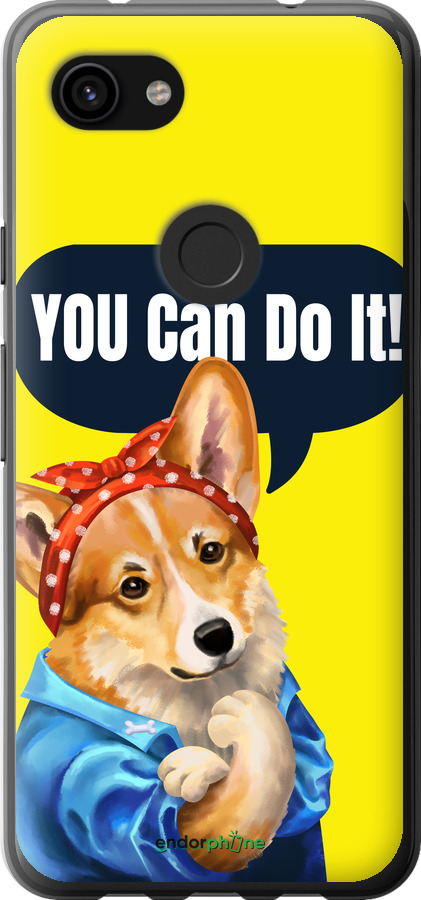Силиконовый чехол чехол с корги You Can Do It для Google Pixel 3a XL - 6184u-1713 изображение 
