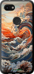 TPU чехол Арт хвилі для Google Pixel 3a - 6324b-1700 изображение 