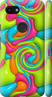 3D пластиковий матовий чехол Y2K Jelly Dream для Google Pixel 3a - 6780m-1700 изображение 