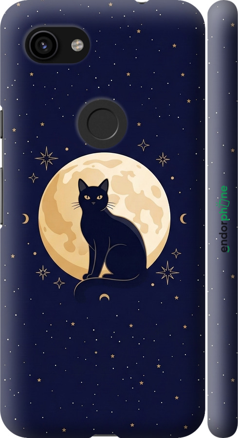 3D пластиковый матовый чехол Cute Cat Celestial/Witchy для Google Pixel 3a - 6787m-1700 изображение 