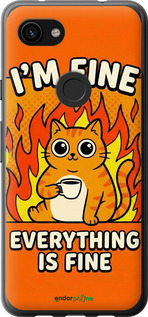 Силиконовый чехол Funny Cat для Google Pixel 3a - 6786u-1700 изображение 