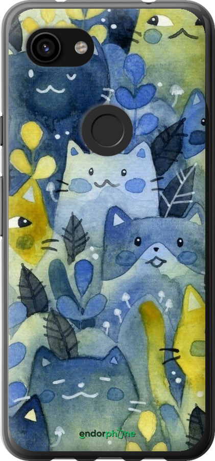 2D пластиковый чехол С изображением кошачьего леса для Google Pixel 3a - 6447t-1700 изображение 