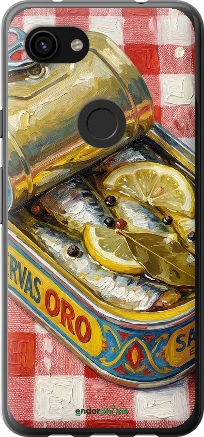 Силіконовий чехол Vintage Sardine Tin Phone для Google Pixel 3a - 6772u-1700 изображение 