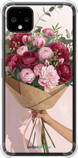 Силикон с усиленными углами чехол Пионы 1 для Google Pixel 4 XL - 6705sp-1754 изображение 